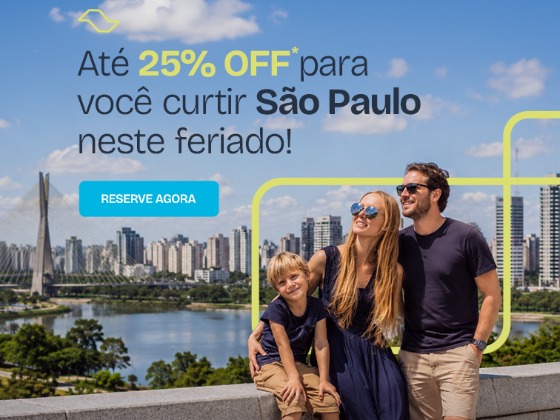 Feriado em São Paulo com 25% OFF