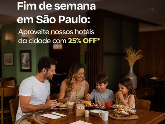 Check-in de ofertas - 25% OFF nos finais de semana